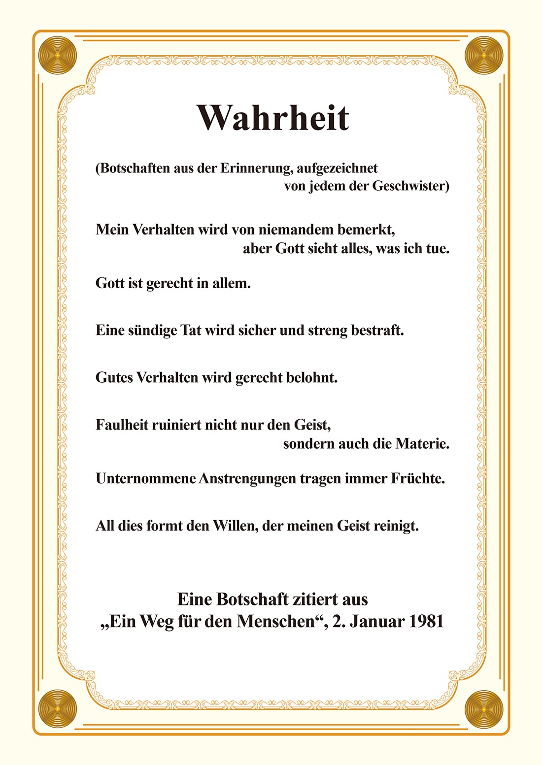 Wahrheit