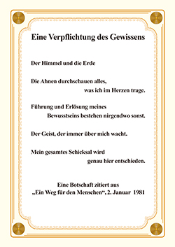 Eine Verpflichtung des Gewissens