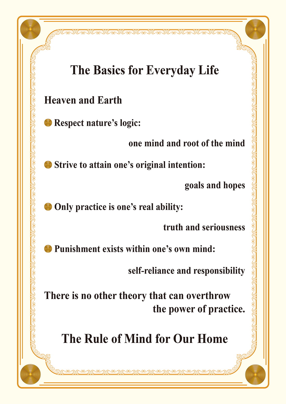The Basics for Everyday Life