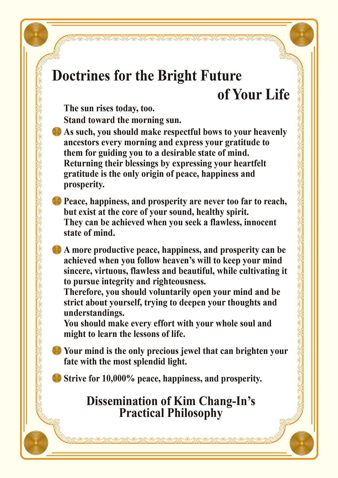 Doctrines for the Bright Future of Your Life