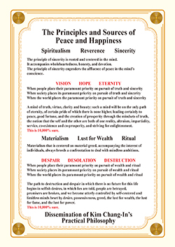 The Principles and Source of Peace and Happiness