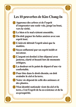 Les 10 proverbes de Kim Chang-In